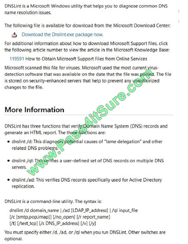 pass4itsure 70-412 exam question q10