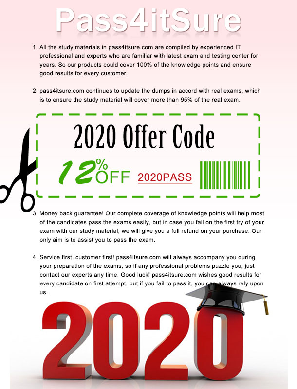 Pass4itsure 2020 Discount Code